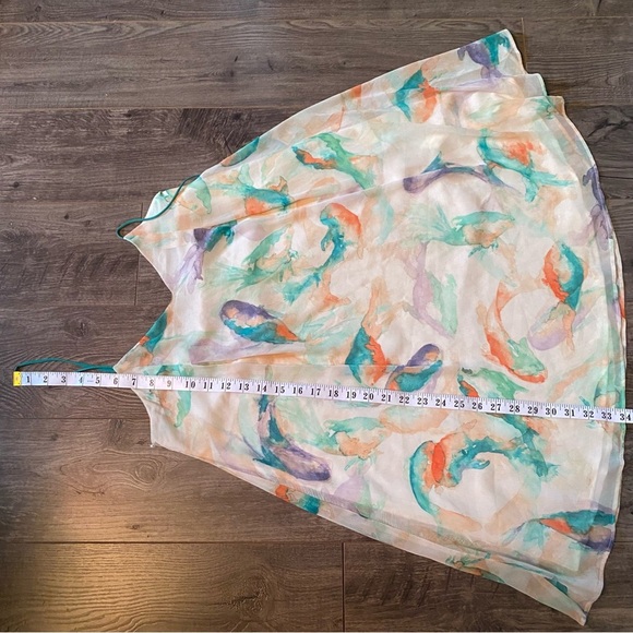 Zara dress watercolour koi fish summer dress lined - Picture 6 of 8